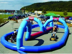 Custom Drop Stitch Inflatables, Kids Club Karts Race Track with Wholesale Price