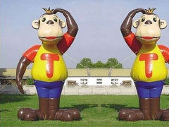 Children Rides Giant Custom Inflatable Monkey For Outdoor Advertising