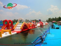 Custom Inflatable Aqua Run Challenge Water Pool Toys