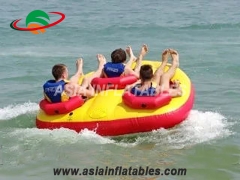 Custom Drop Stitch Inflatables, Customized 3 Person Inflatable Water Sports Jet Ski Towable Ski Boat Tube with Wholesale Price