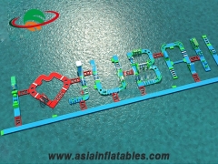 Look better Floating Letter Model Water Park Inflatable Aqua Obstacle Course