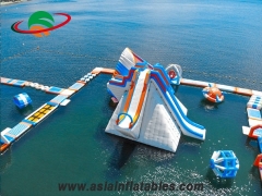 Best-selling Inflatable giant round slide aqua park giant slide air tight