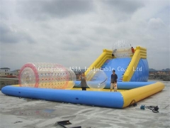 Pool with Zorb Ramp
