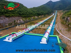 Inflatable double lane City Water Slide