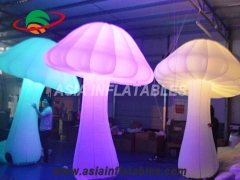 LED lighting air blown inflatable mushroom