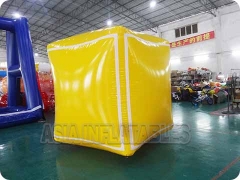gelber aufblasbarer PVC-Würfelballon