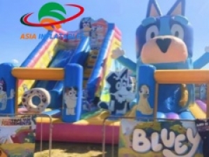 Giant Bluey Theme Inflatable Funcity For Sale Inflatable Theme Park Manufacturers