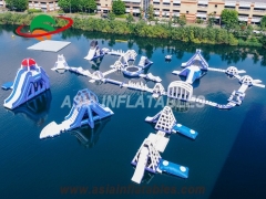 Stilvoll Erwachsene Sport Aqua Wasser Spaß Park Spiel, Aufblasbare Schwimmende Aqua Park für See